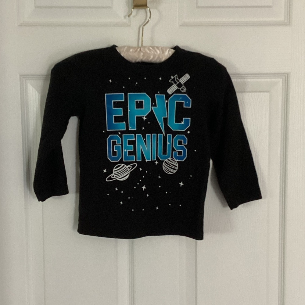 Garanimals Black and Blue Epic Genius Kids Long Sleeve Tee